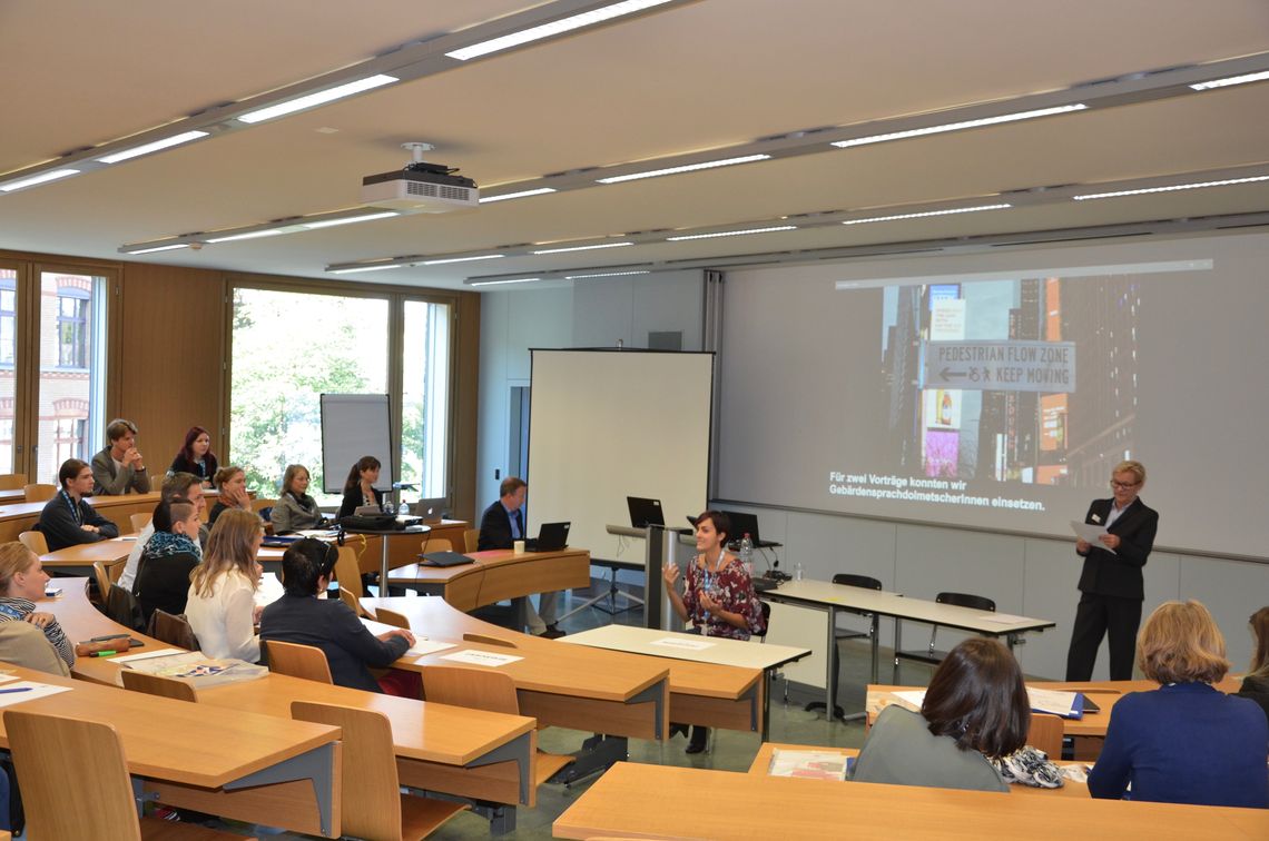 Project Leader Prof. Dr. Susanne Jekat during the conference opening session