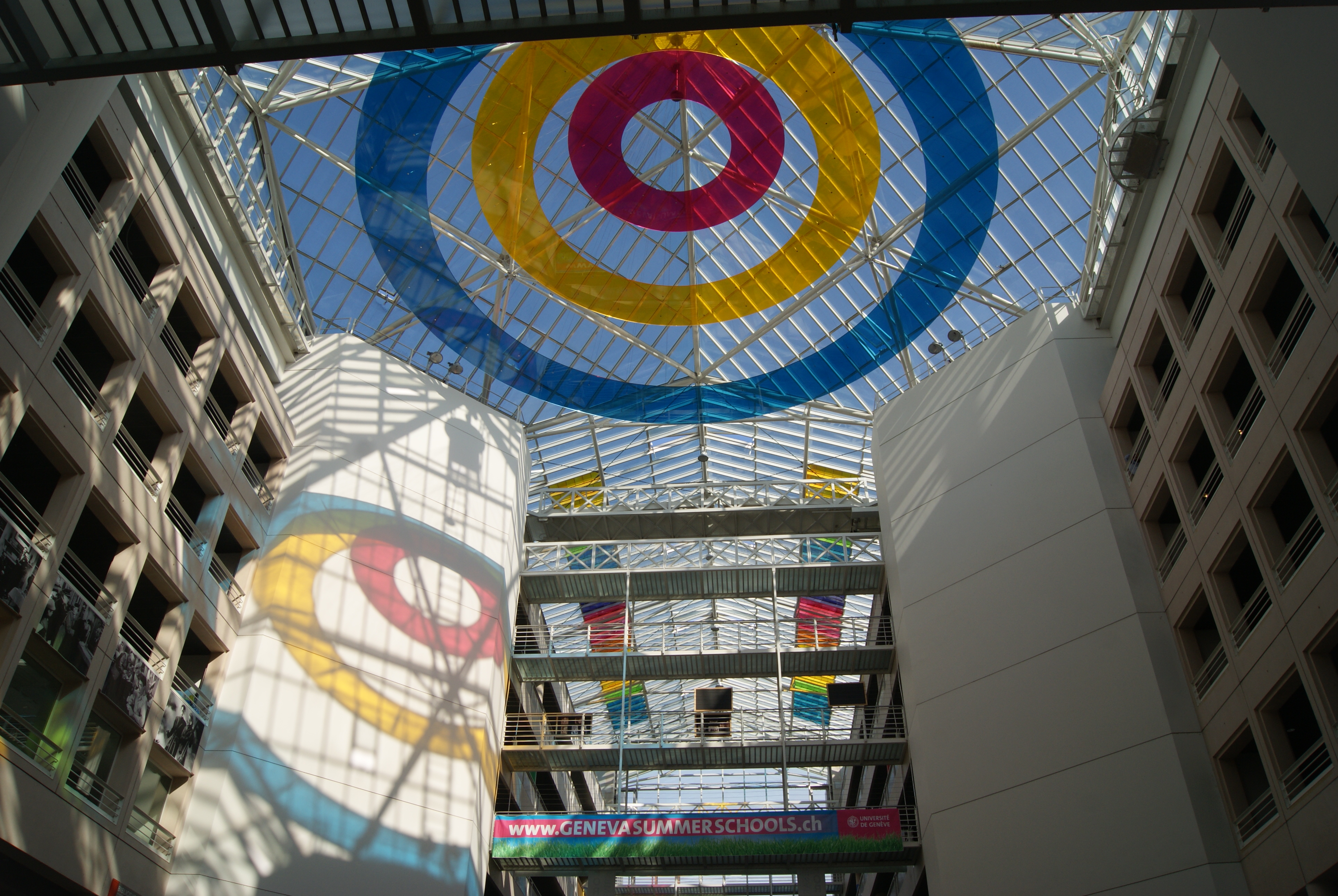 Uni Mail building, with a glass roof